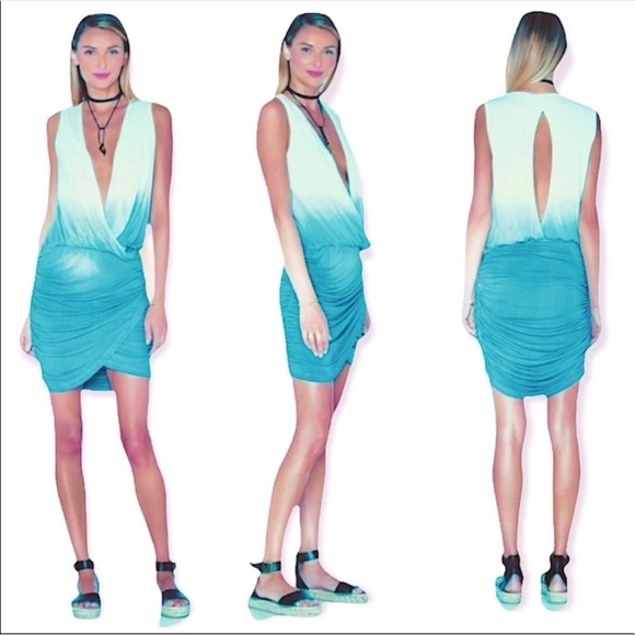Young Fabulous & Broke Stacey Turquoise Mini Dress - Picture 1 of 6